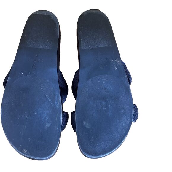 Rothy’s Bubble Slip On Slide Chunky Braided Textile Plait Sandal Black Size 9 - Picture 7 of 8